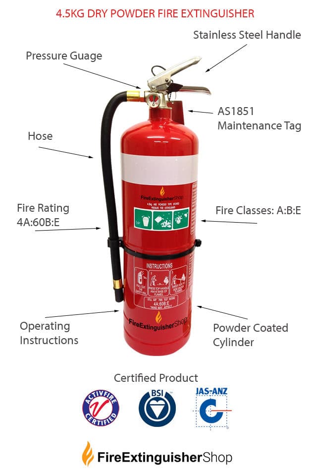 Buy 4.5kg Dry Powder Fire Extinguishers Online Today. Lowest Prices