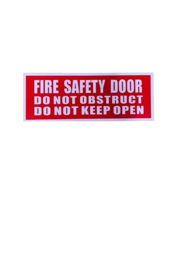 Fire Safety Door DNO DNKO Sign