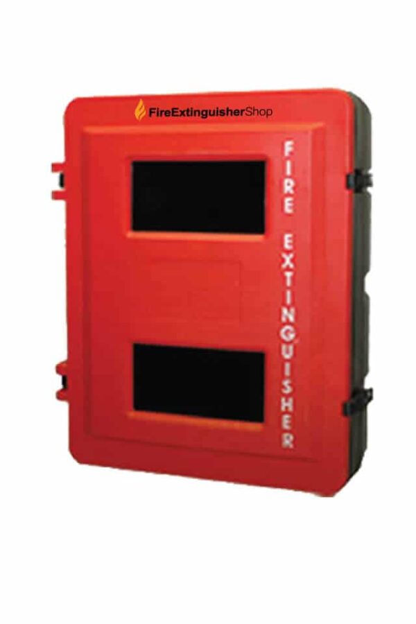 Large UV Plastic Double Fire Extinguisher Cabinet